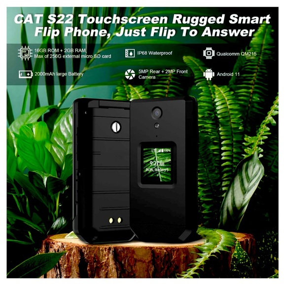 CAT S22 Smart Flip Phone Unlocked (16GB) 2.8" Touchscreen Rugged Cell Phone - Picture 2 of 11